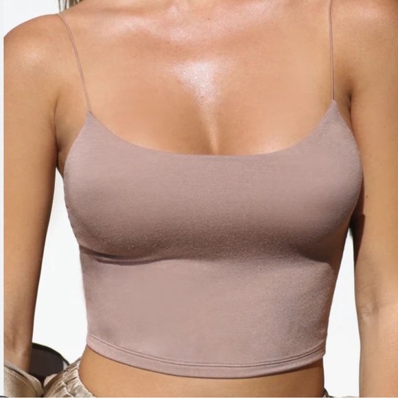 Joah brown cropped cami - Picture 3 of 7